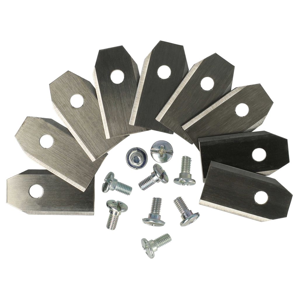 vhbw 9x Ersatz-Messer Ersatz für Gardena 4087-20 für Rasenmäher - Ersatzklinge Silber, Stahl