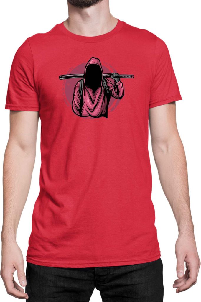 Herren T-Shirt Japan Anime Manga Ninja Assassin, Man 2XL / Rot