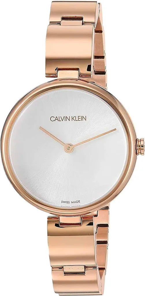 Montre de luxe femme Calvin Klein Stately or rose pour soirée et bureau