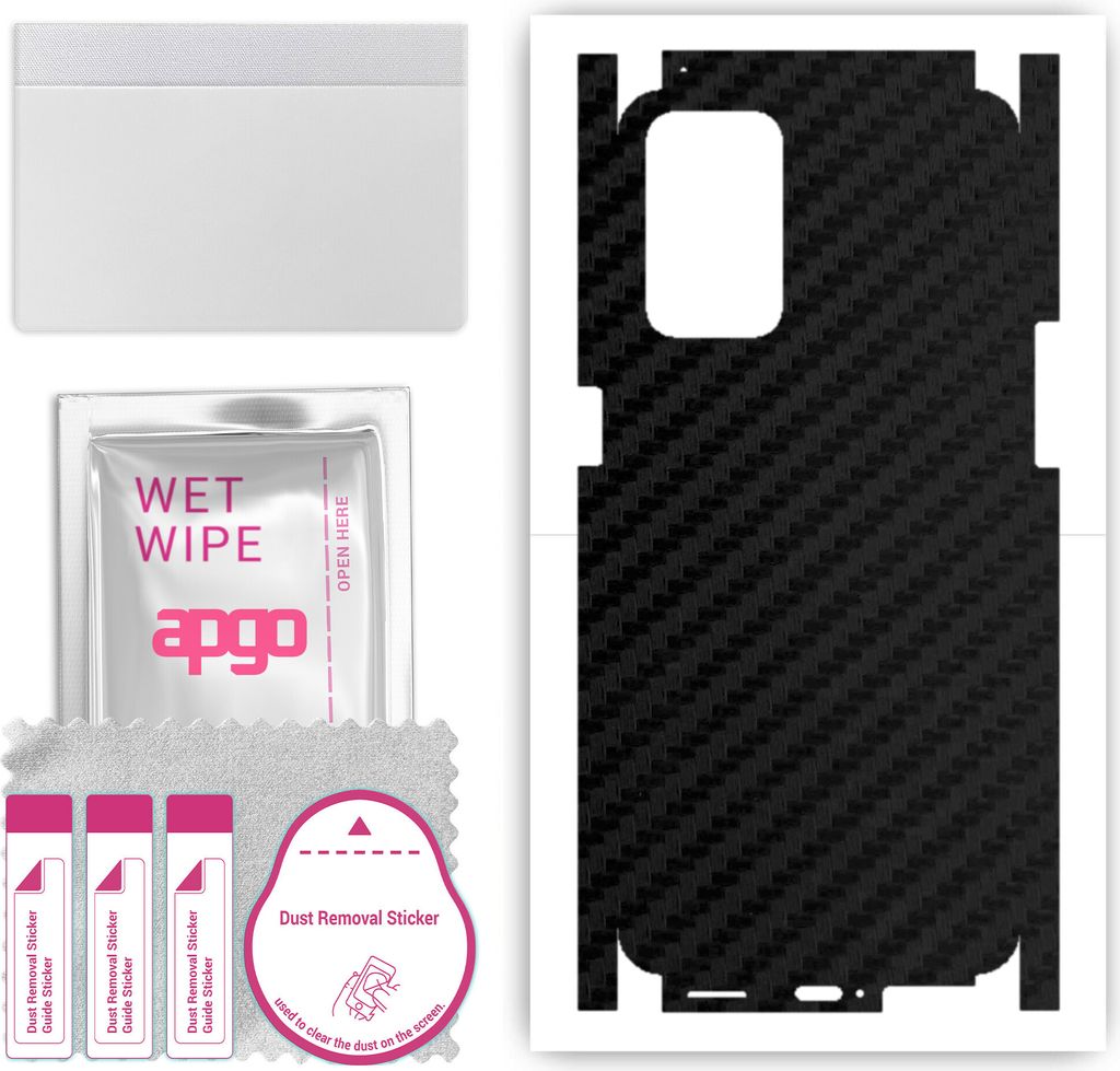 apgo Rückseite + Seiten Schutzfolie, Skin, kompatibel mit Oppo Reno 6 5G, Hinten Displayschutzfolie aus Vinylfolie, kratzfest, einfache Montage - ...
