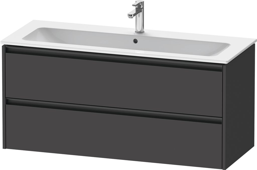 Duravit Ketho.2 Waschtischunterbau wandhängend, 2 Schubkästen, 1210x550x480mm, für ME by Starck 233612,236112, K25265049490000