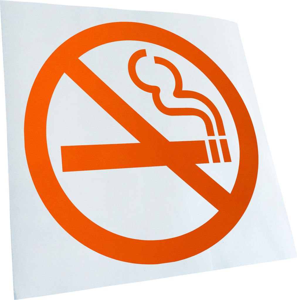 Kiwistar - Autoaufkleber - orange - 60 x 60 cm - Nichtraucher - Heckscheibenaufkleber - Aufkleber für Auto Kfz Fahrrad, LKW, Truck Mofa