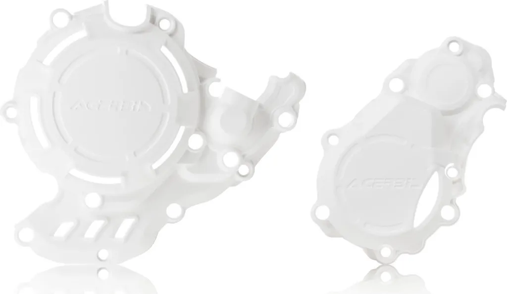 Protéger carter moto KTM Husqvarna avec caches ACERBIS blanc solide