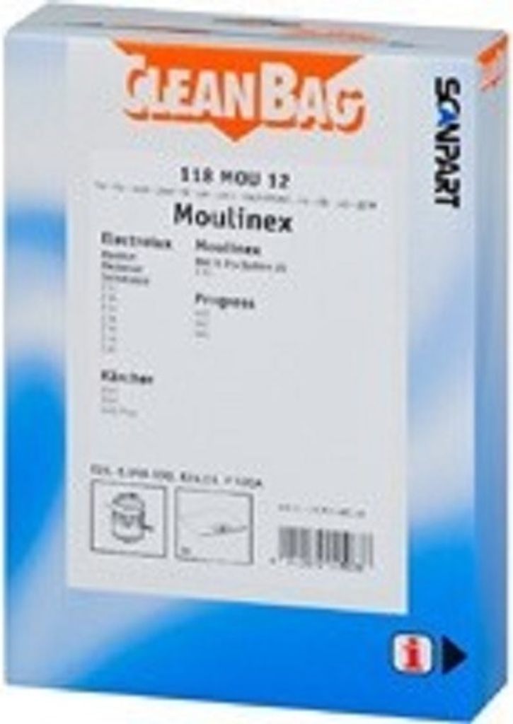 CleanBag Staubsaugerbeutel 118MOU12 für Moulinex