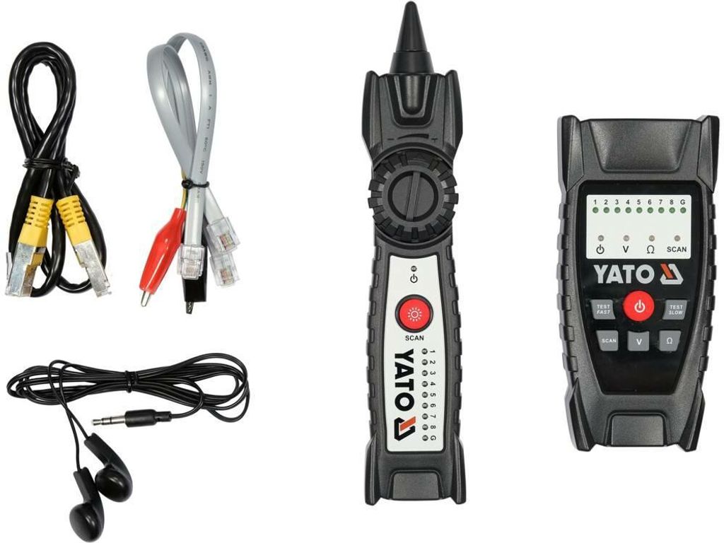 YATO Detektor a tester síťových kabelů v sadě (3 x AAA / 1x Obrázek produktu 