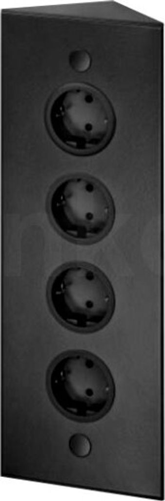 Thebo Eck-Steckdosenelement TESI 4f Steckdose, sw, 2m Produktbild 1