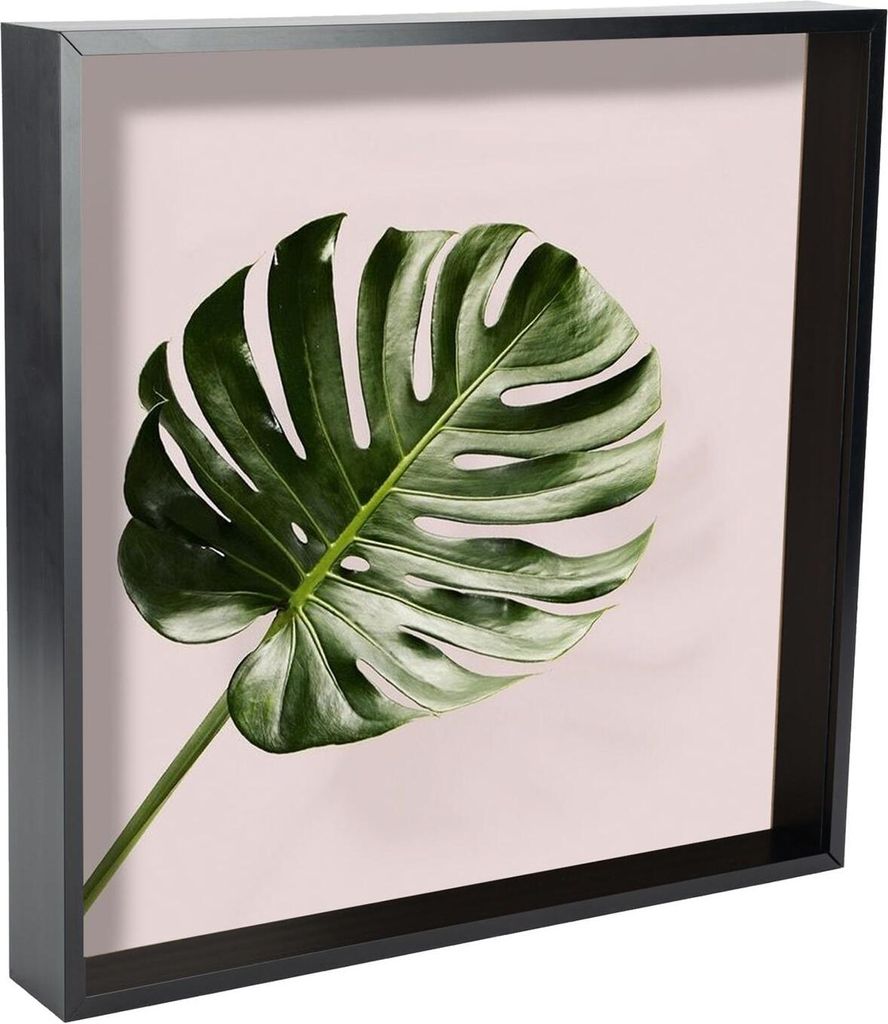 Nicola Spring Box Bilderrahmen - 16 x 16 Quadrat-Acrylrahmen - Schwarz