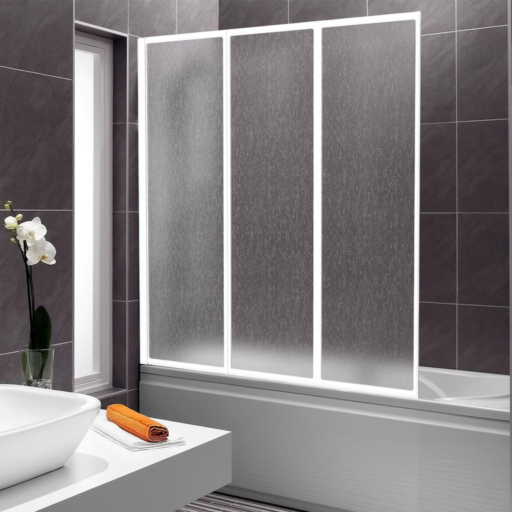 Faziango Duschabtrennung 120X140cm Dreifalten Faltwand für Produktbild 