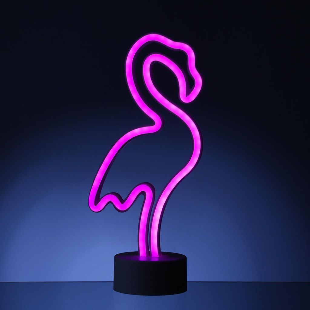 LED NEON Figur FLAMINGO - Neonlicht - H: 30cm - Batterie Produktbild 