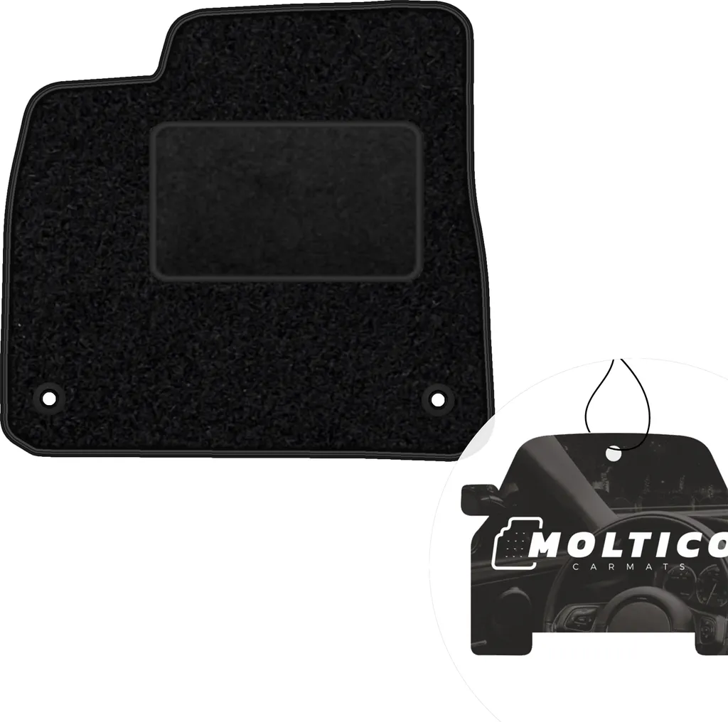 moto-MOLTICO tappetino conducente auto velours lato conducente tappetini auto nero tappetino conducente 1 pezzo adatto per Audi Q7 II Q8 I