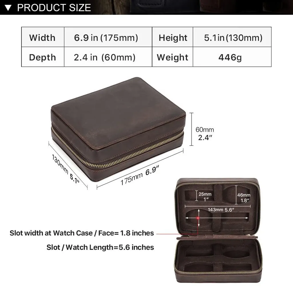 Étui pour 4 montres anti-rayures pour protéger votre collection