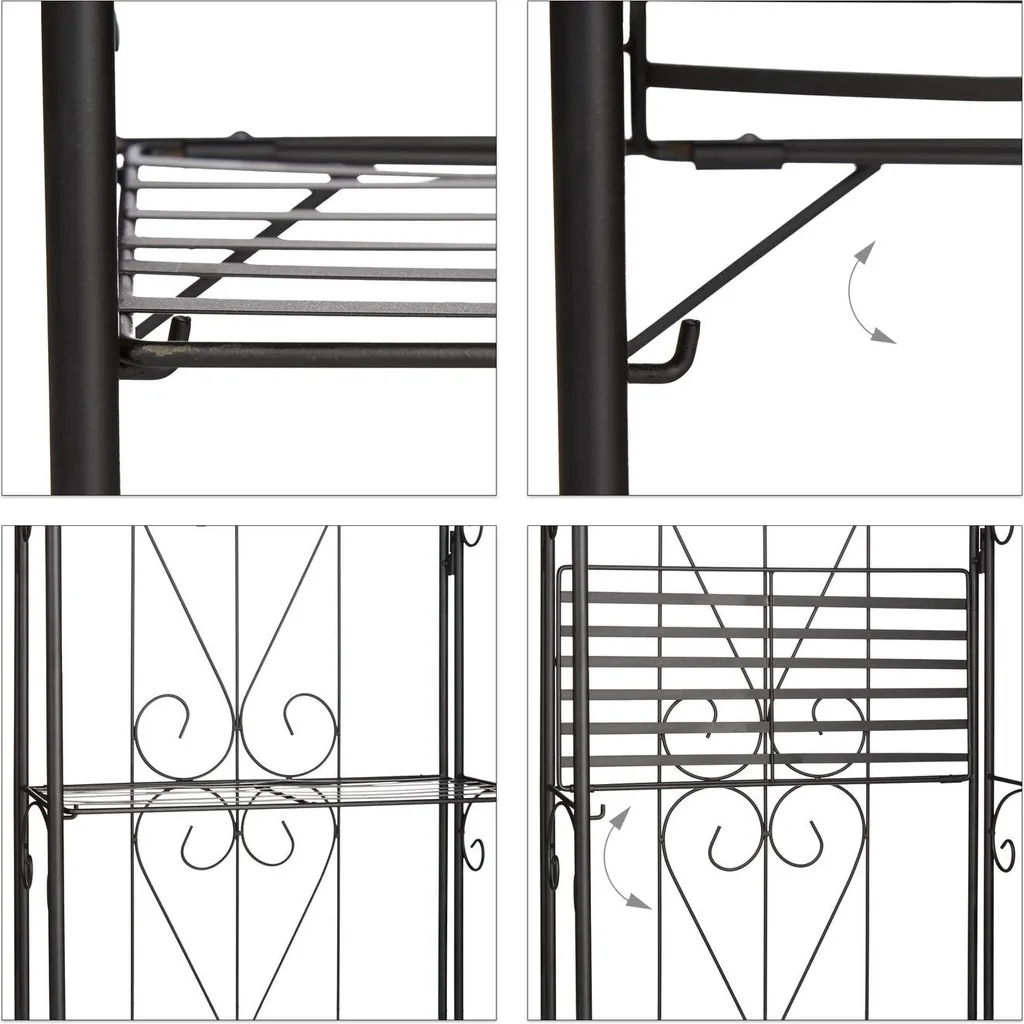 Support Plantes Métal 4 Etages - Idéal Balcon et Coin Salon Moderne