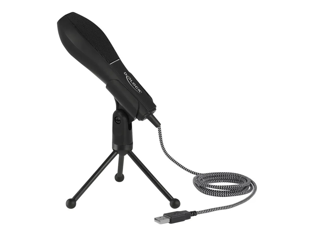 Delock Microphone USB à Condensateur avec Support Stable pour PC Mac - 2
