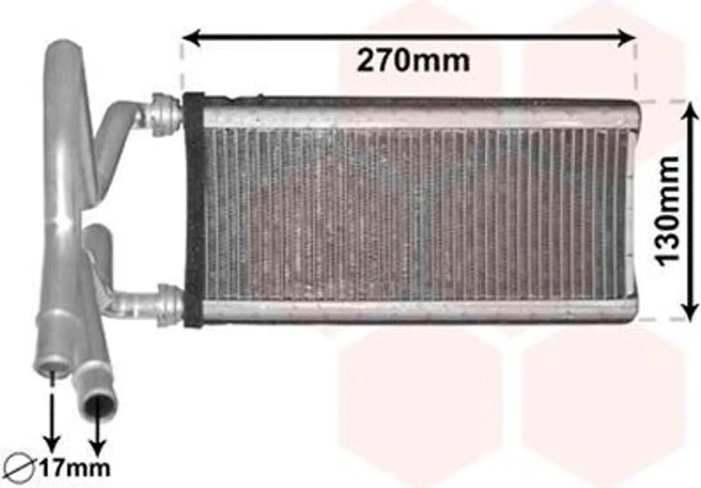 Radiateur habitacle VAN WEZEL 53006706 en aluminium pour LEXUS GS