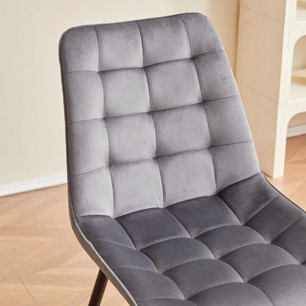 Chaises de restaurant ou salle à manger grises lot de 4 style épuré