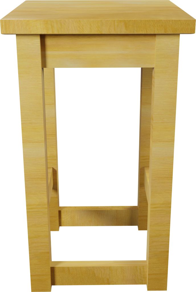 Rustikaler 70 cm | Erle Teakholz Hocker Sitzhocker Holzhocker Blumenhocker Beistelltisch Deko