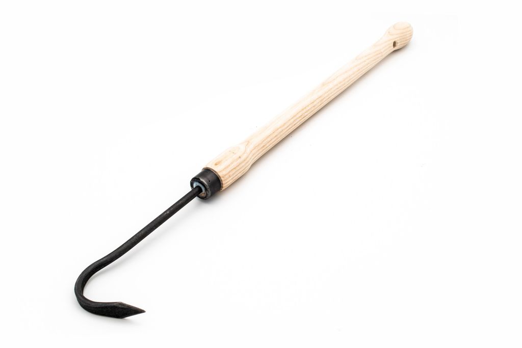 Krumpholz -Sauzahn geschmiedet, mit Eschen-Knopf-Stiel (48 cm)