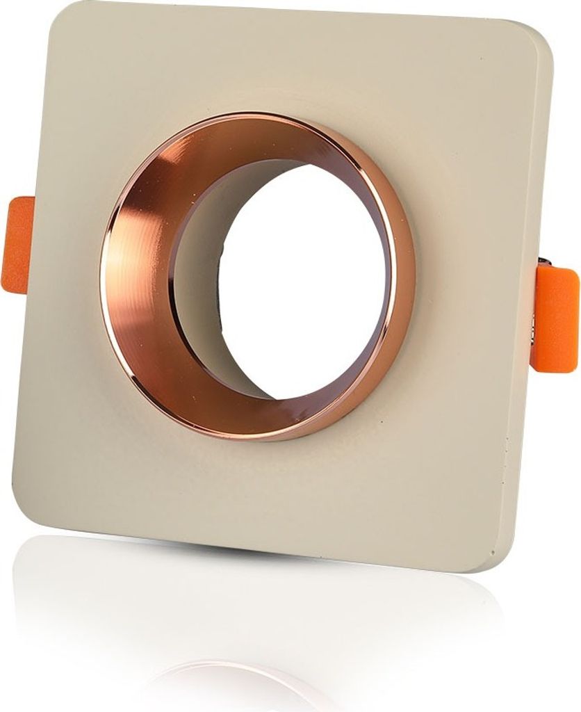 V-TAC LED-Spotleuchte - Einbauleuchte - GU10 - IP20 - Off White + Matt Rose Gold