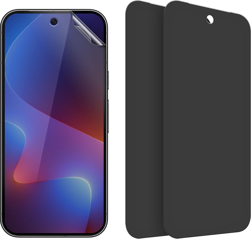 kwmobile 3x Sichtschutz Schutzfolie für Google Pixel 9a Folie - Displayschutz Privacy Screen Protector - Sichtschutzfolie Handyfolie Displayfolie -