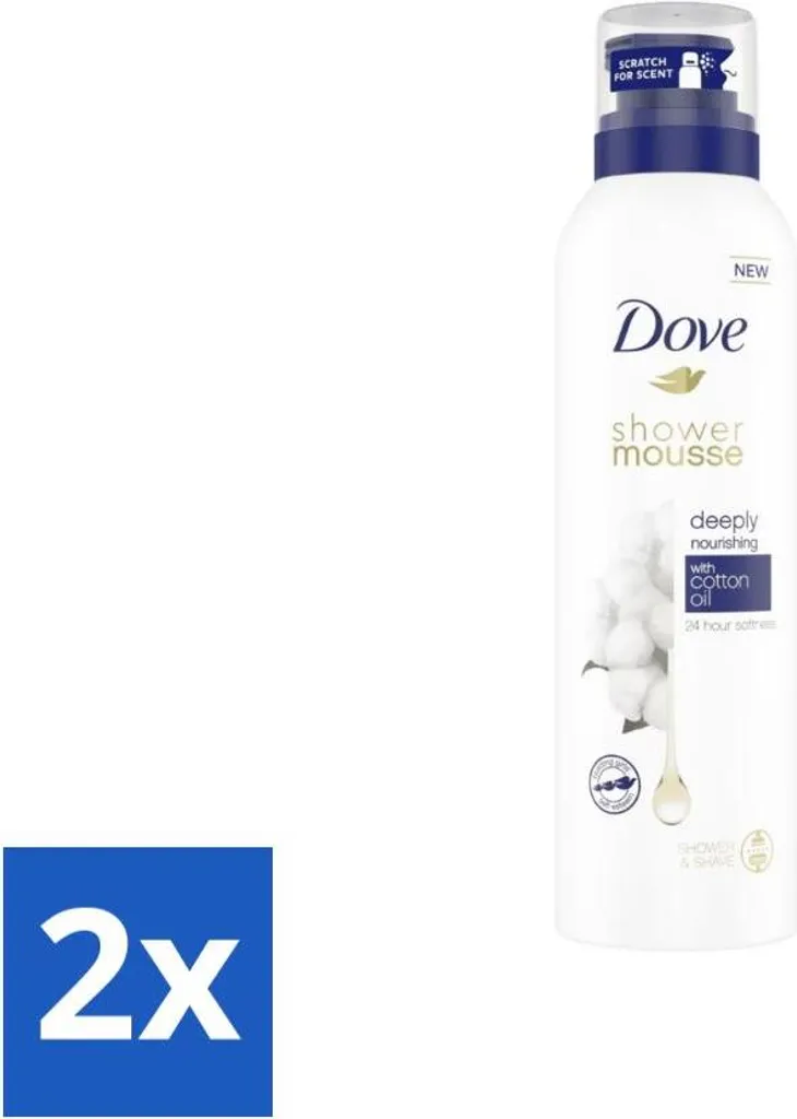 Offerta 2 Pezzi Dove Nutrimento Profondo Olio Cotone 200ml - Risparmio