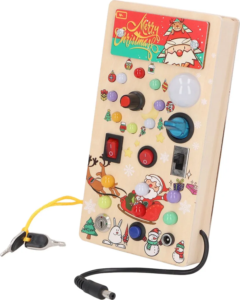 Tableau d'éveil interactif lumineux avec 8 boutons LED multicolores - 4