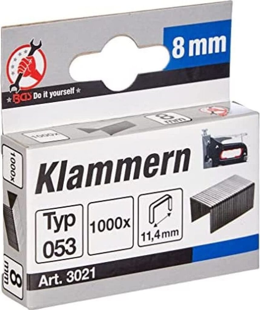 KRAFTMANN 3021 Klammern à 1000 Stück, 8 mm Produktbild 