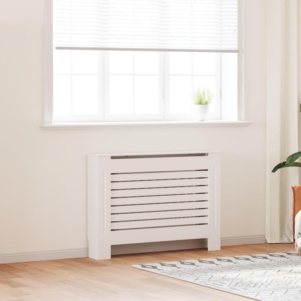 vidaXL Heizkörperabdeckung Weiß 112×19×81,5 cm MDF Produktbild 