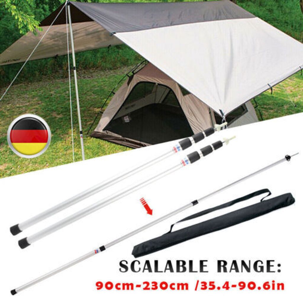 Teleskopstange, Teleskop Zeltstange, Alu 90-230cm