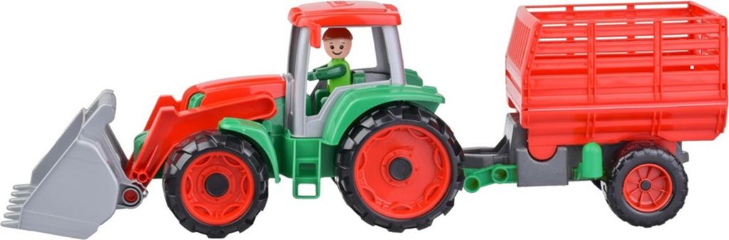 Tracteur Lena Truxx avec godet et remorque 53cm Image du produit 