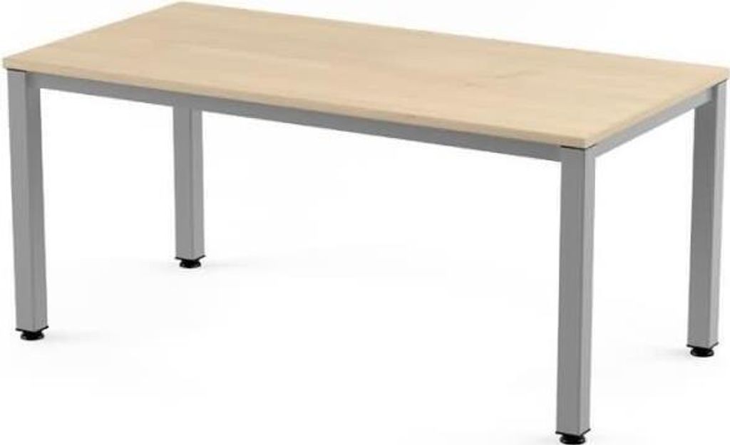 Schreibtisch Executive BxTxH 140x80x73cm Gestell grau Platte Melamin buche.