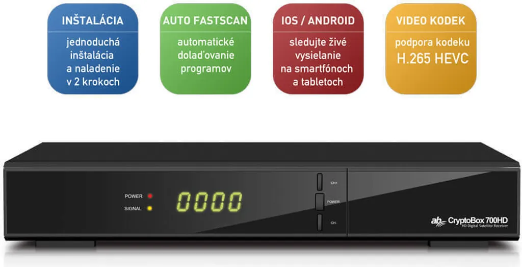 Décodeur Satellite HD AB CryptoBox 700 Tuner DVB-S2 Noir Format Compact - 6