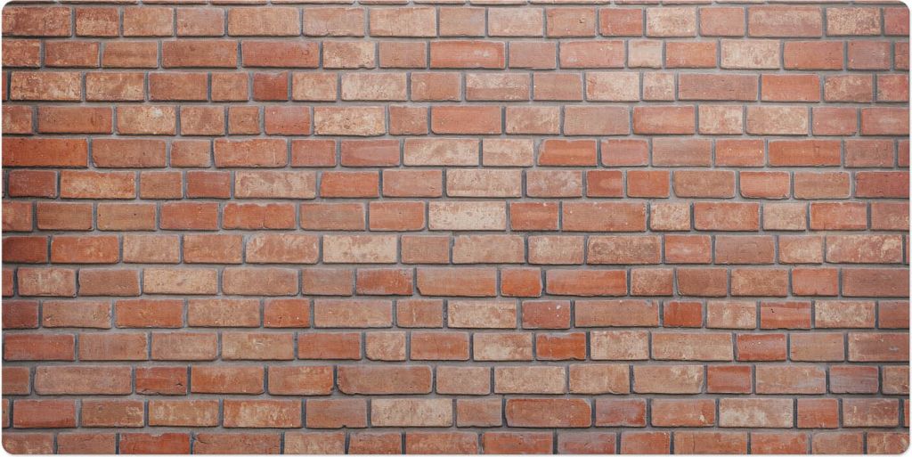 Backsteinmauermuster– Schreibtischunterlage – Schreibtisch Tischunterlage – 90x45 cm – Unterlage Groß Schreibtischmatte