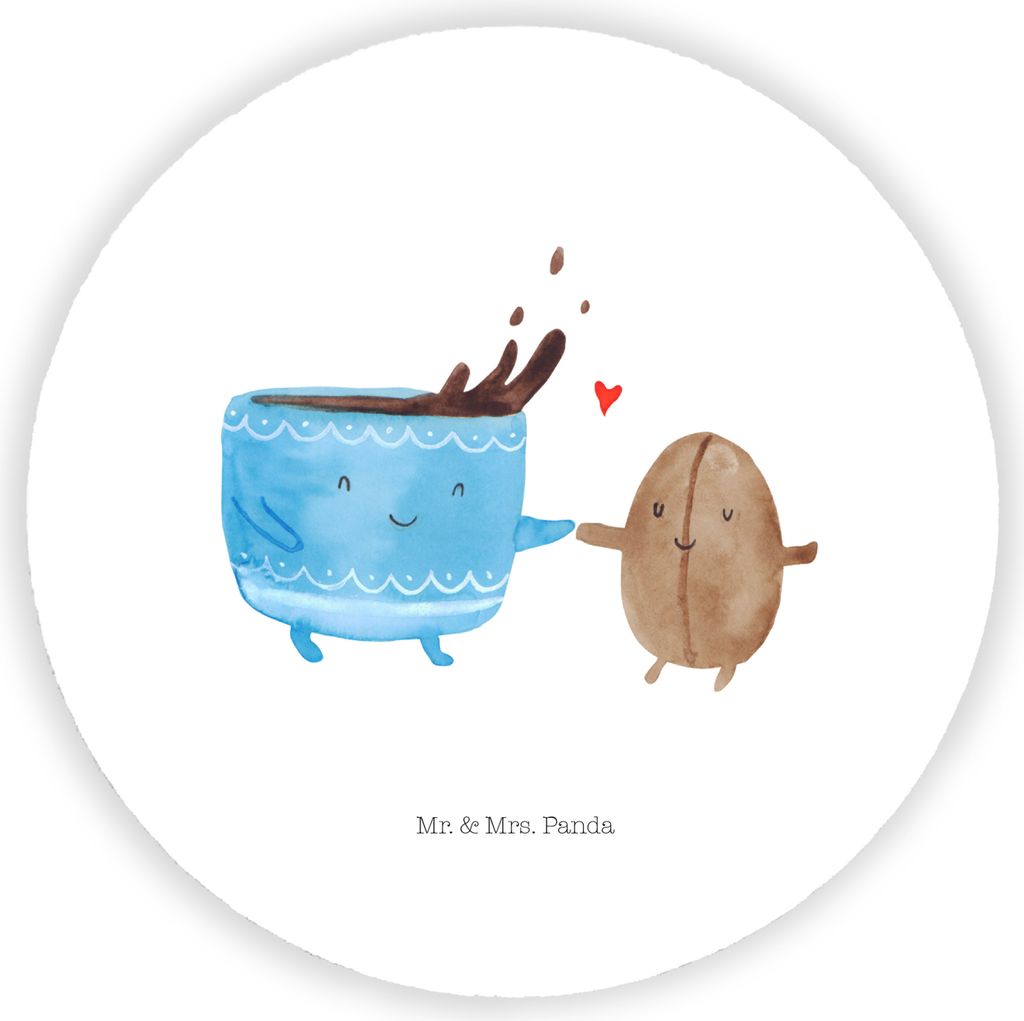 Mr. & Mrs. Panda magnet Kaffee Bohne - Weiß - Geschenk, whiteboardmagnet, pinnwand, Kaffeebohne, für kühlschrank, Kühlschrankmagnet, Glück, Zu...