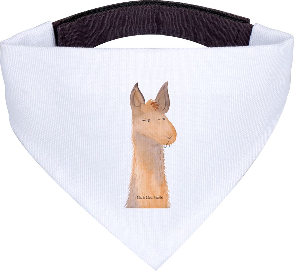 Mr. & Mrs. Panda Tuch Lamakopf Genervt - Weiß - Geschenk, Halstuch Für Hunde, Freundin, Chef, Büro, Beste, Lamas, Hunde-Halstuch, Lama, Hund