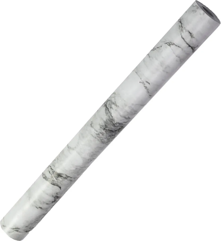 Papier Peint Marbre Blanc pour Rénovation Plan de Travail et Crédence