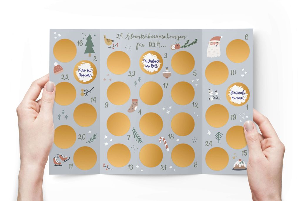 Rubbel Adventskalender zum selber machen "Weihnachtshaus" Produktbild 5