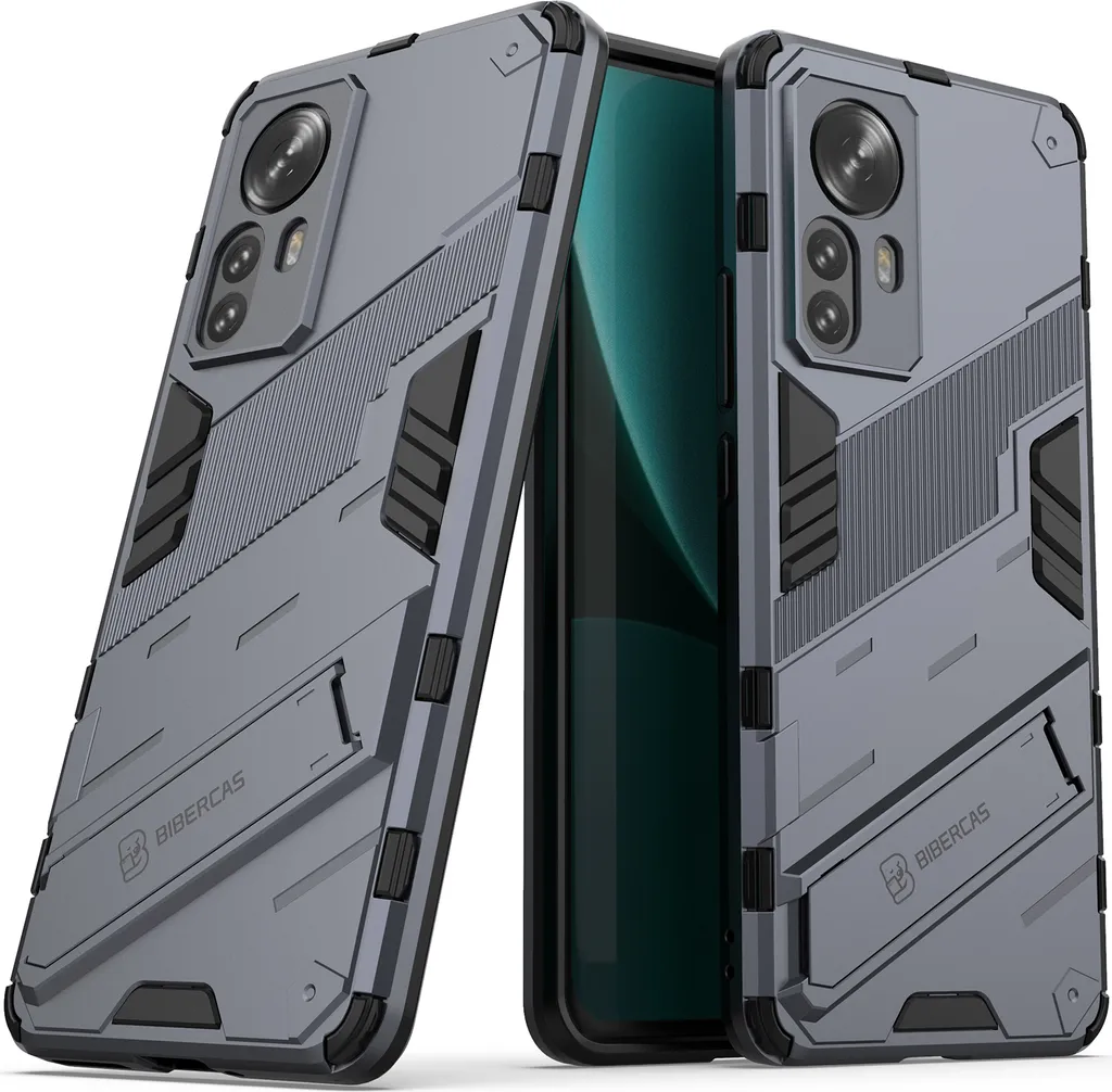 Custodia Xiaomi 12 Pro Stand Grigio - Robusta per Professionisti