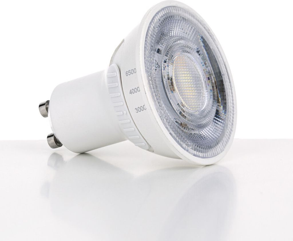 LED Lampe, GU10, Leuchtmittel, Ersatzglühbirne, Ersatzteil, 3.6 Watt, 3CCT, 3 Stufen, 3000/4000/6500 Kelvin, warmweiß bis kaltweiß, 345 Lumen, d...