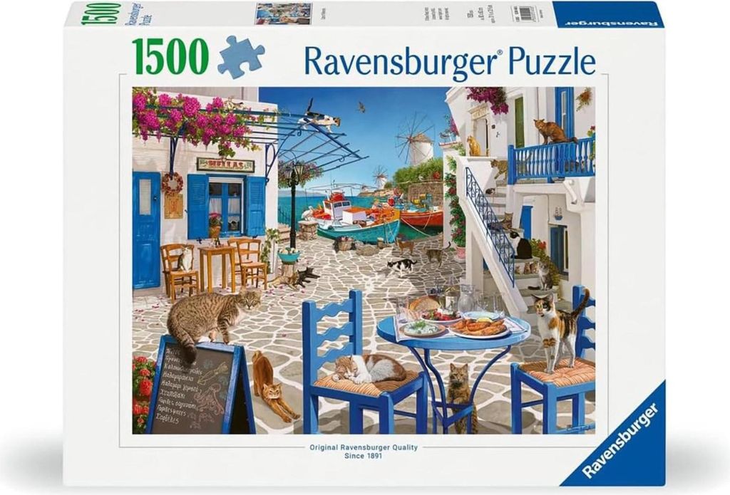 RAVENSBURGER Puzzle Koč ky na Mykonosu 1500 dílků