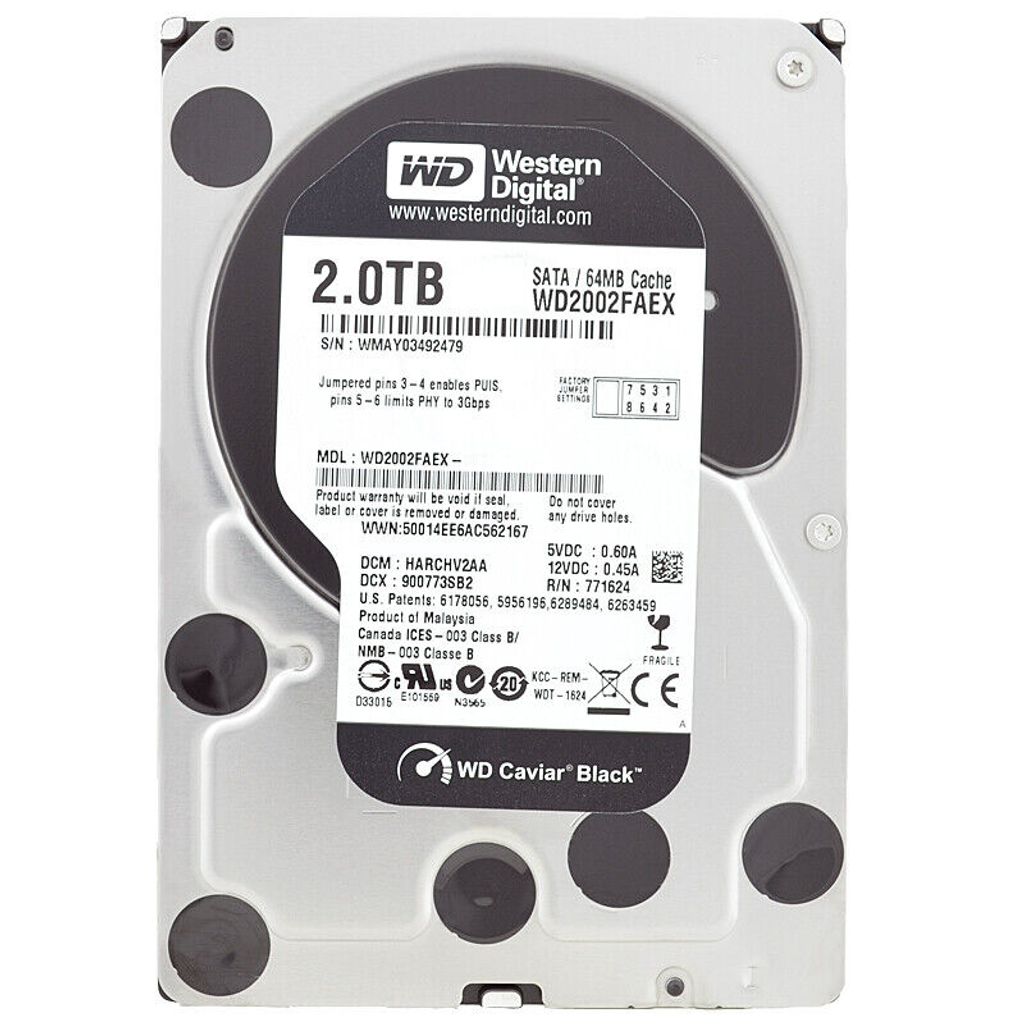 Disco rigido WD Black da 3,5" - 2 TB di capacità di Immagine del prodotto 