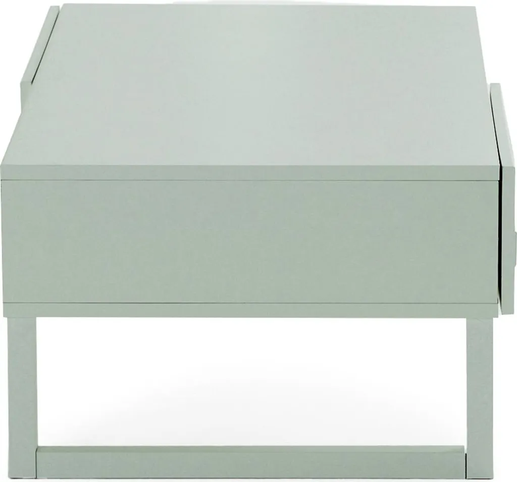 Table basse Sofia vert sauge 110 cm pour salon moderne avec rangement - 6