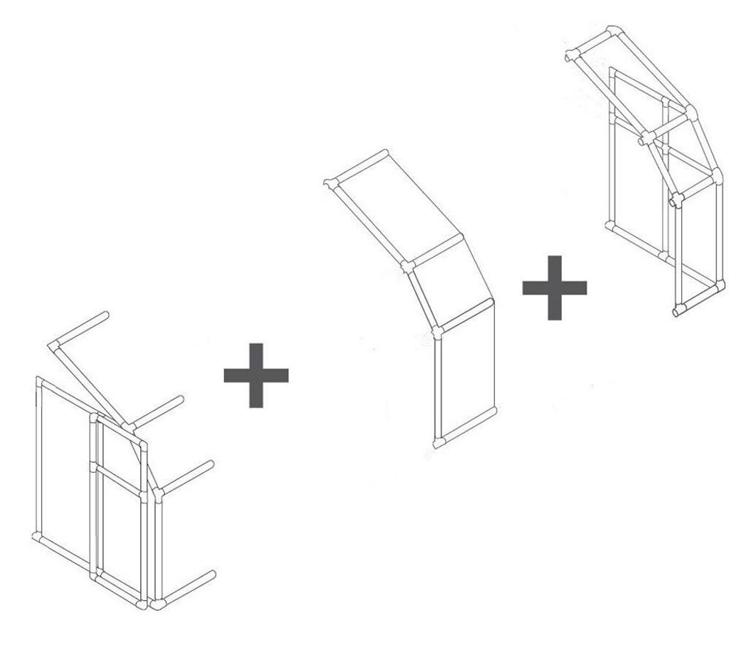 Rion Anlehngewächshaus Sun Room 30 Erweiterung Weiß 62x201x245 cm
