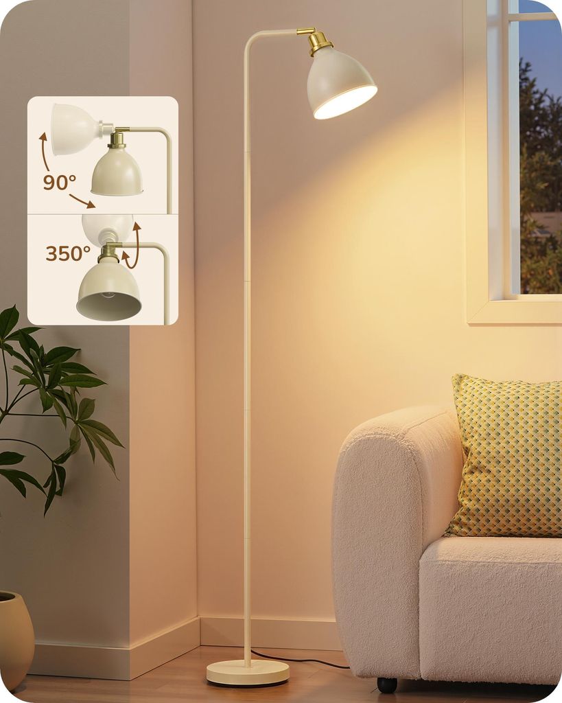 EDISHINE Stehlampe Industriell, Verstellbarer Kopf, Inkl. Produktbild 