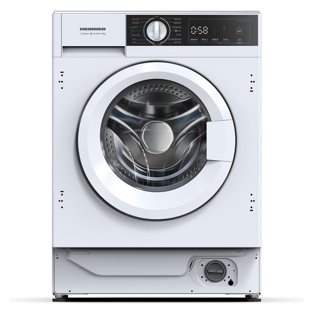 Vstavaná práčka Heinner HWM-BI814IVA, 8 kg, parný program, Obrázok produktu 