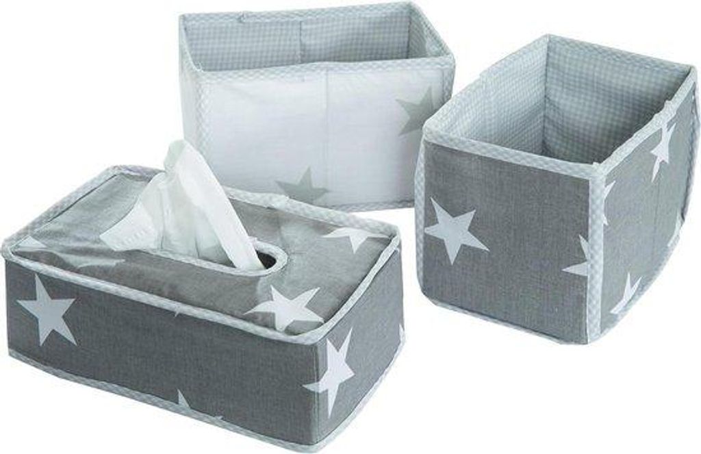 Drei-Teiliger Pflegeorganizer - Aufbewahrungsbox für Windeln und Windelzubehör - Dekorative Box für feuchte Tücher
