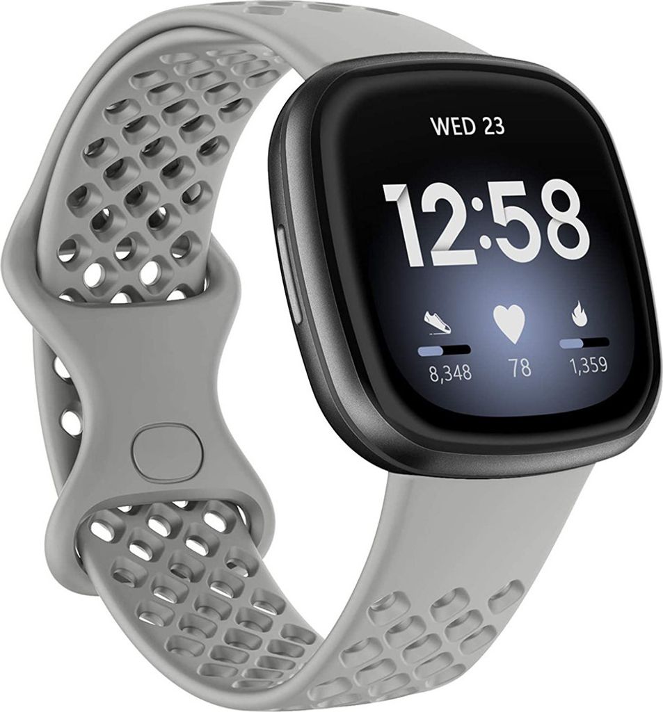 INF Silikonarmband für Fitbit Versa 3 / Fitbit Sense Grau