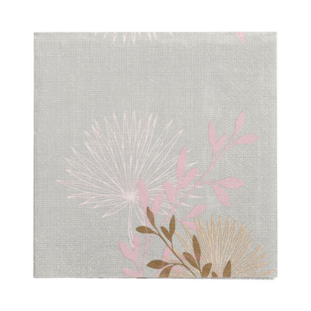 200 Servietten, 3-lagig 1/4-Falz 33 cm x 33 cm "Flora"