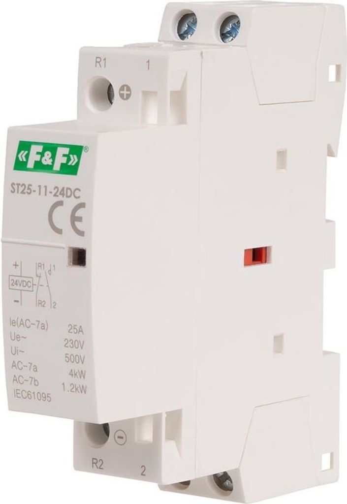 Modulares Schienenschütz, 1xSchließer+1xÖffner, 25A, 24V DC