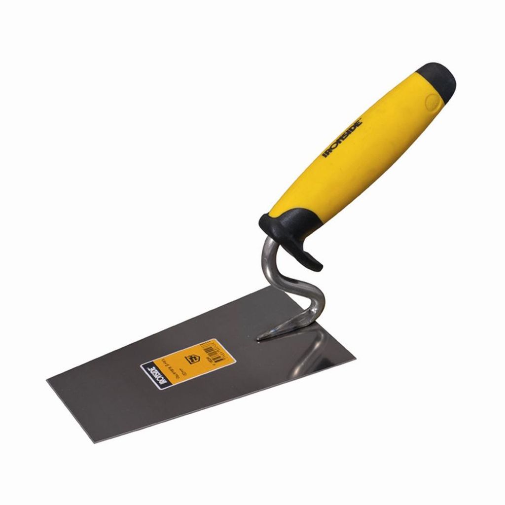 Ironside 120-201607IS Stukk Kelle 160 mm S-Hals rostfrei, 2-K-Griff, gelb/grausilber