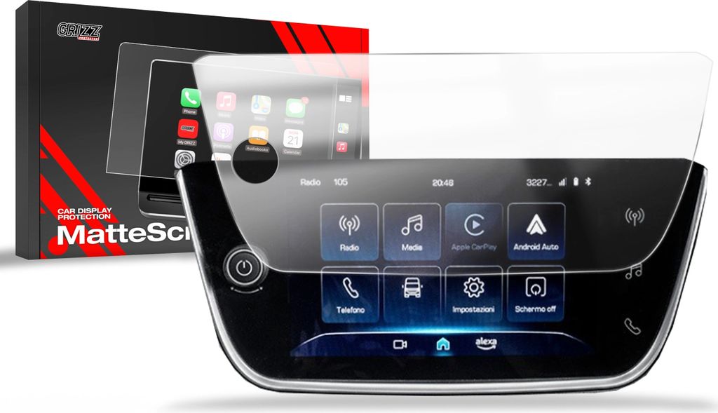 Matte GrizzGlass CarDisplay Schutz Iveco Daily DAB 7" (2024-2025)